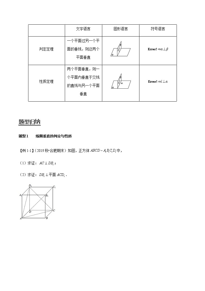第41讲 直线、平面垂直的判定与性质（讲）   2021-2022年新高考数学一轮复习考点归纳 （学生版+教师版） 试卷02