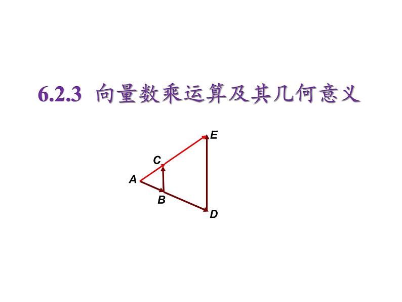6.2.3向量数乘运算及其几何意义课件PPT01