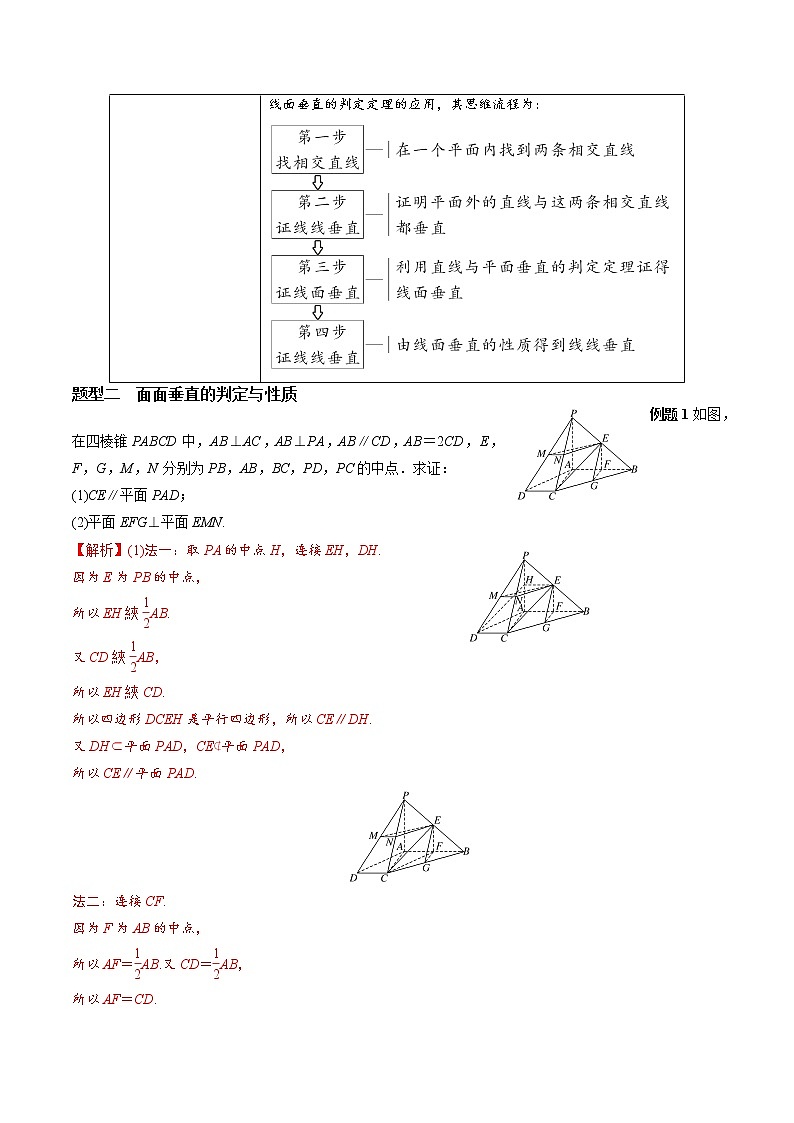人教A版（2019）必修二 高中数学 必考点08  空间直线、平面的垂直（解析版）第3页