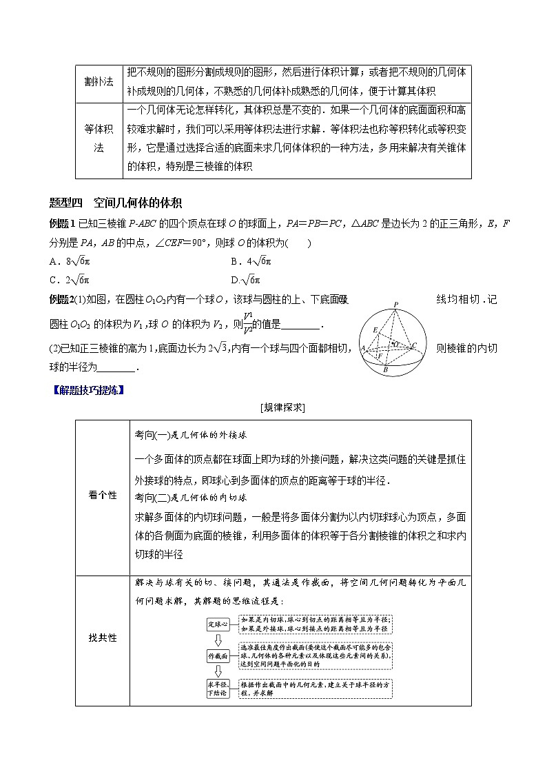 人教A版（2019）必修二 高中数学 期中必考点06  简单几何体的表面积与体积（学生版+解析版）练习题03