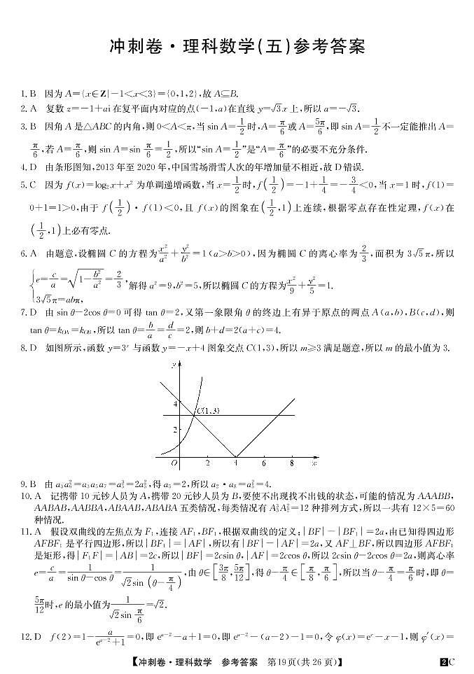2022年普通高等学校招生全国统一考试冲刺押题卷（五）（PDF含解析）——理数03