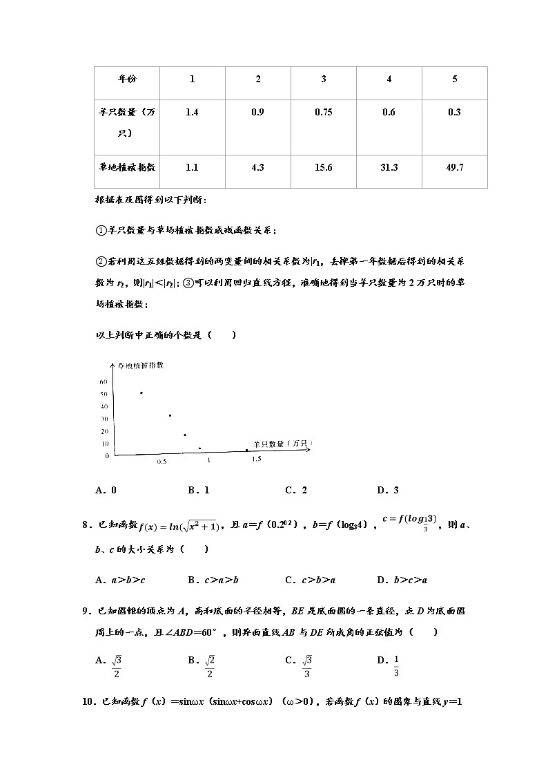 2020年甘肃省兰州市高考（文科）数学一诊试卷（word解析版）第2页