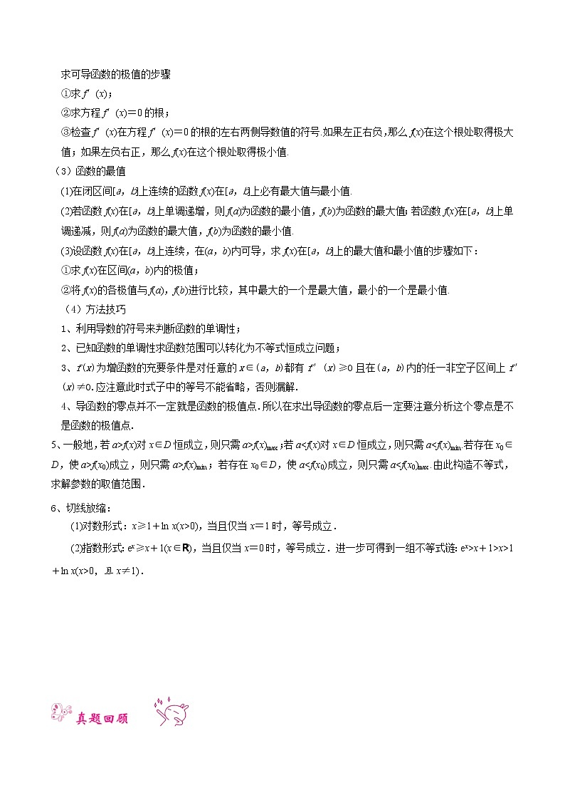 预测03 导数及其应用（真题回顾+押题预测） 2022年高考数学三轮冲刺之重难点必刷题型02