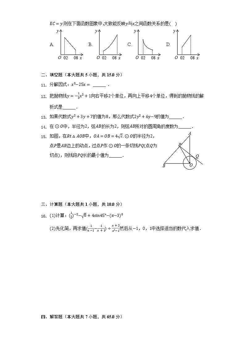 2022年山西省大同市阳高三中中考数学一模试卷（含解析）第3页