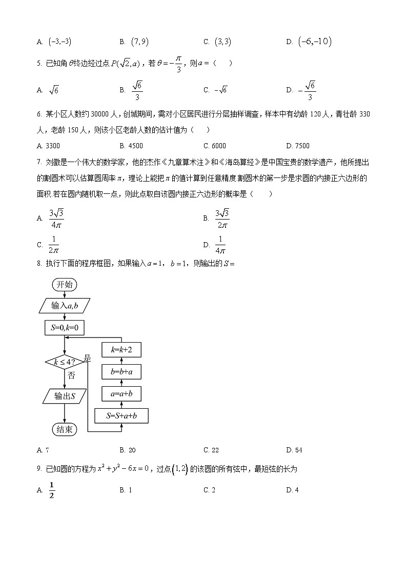 宁夏中卫市2021届高三下学期第三次模拟考试（5月）数学（文）试题 Word版含答案02