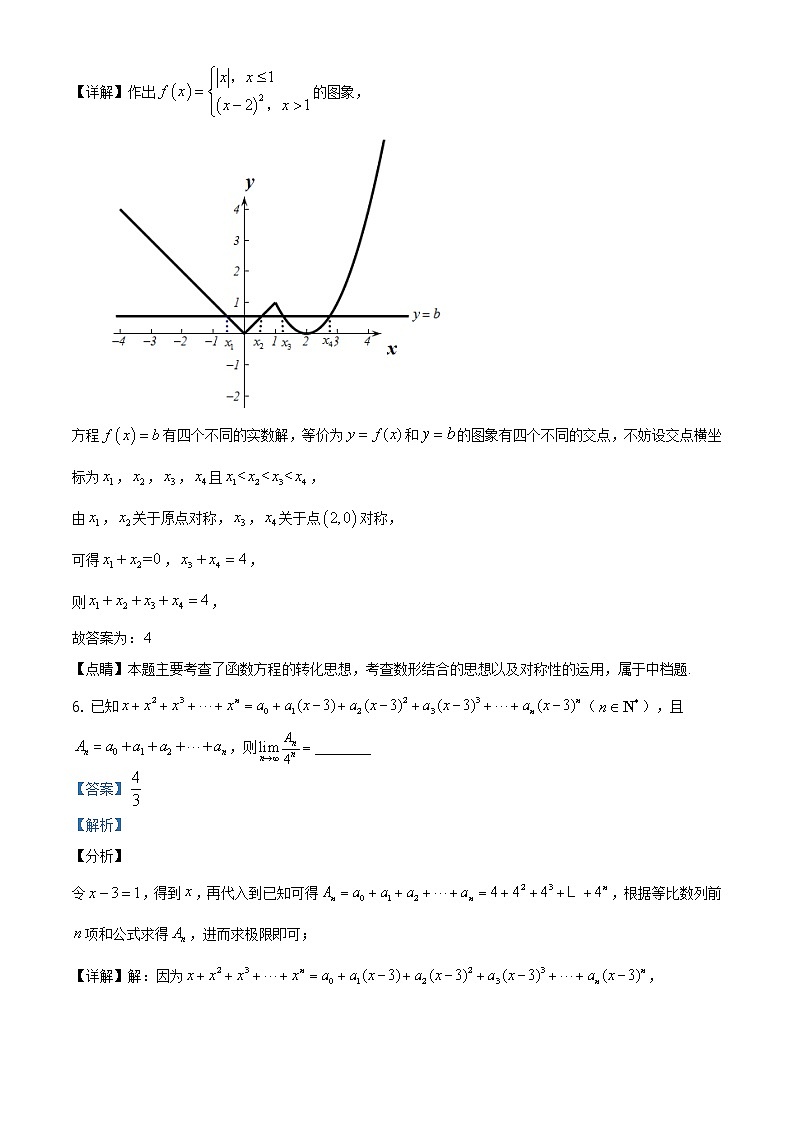 2020届上海市浦东新区高三三模数学练习题03