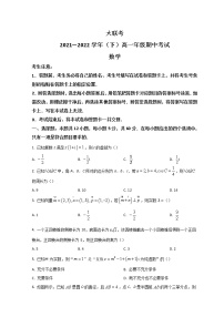 2022河南省豫北名校高一下学期中联考数学试题含答案