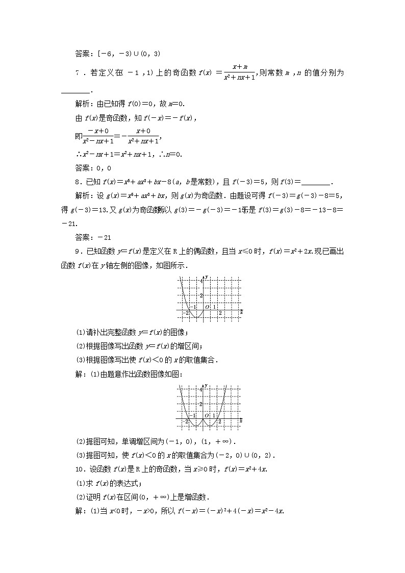 2021_2022学年新教材高中数学课时检测21奇偶性的概念含解析新人教B版必修第一册03