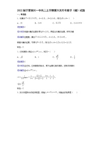 2022届宁夏银川一中高三上学期第六次月考数学（理）试题含解析