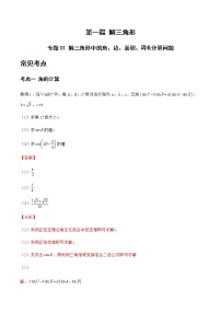 专题01 解三角形中的角、边、面积、周长计算问题-备战2022年高考数学二轮复习之大题核心考点专题训练(新高考地区)(解析版)