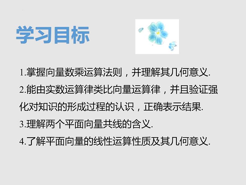 向量的数乘运算课件高一下学期数学人教A版（2019）必修第二册 (1)第2页