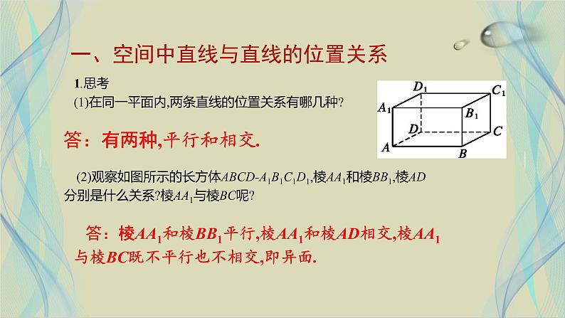 8.4.2空间点、直线、平面之间的位置关系课件PPT第5页