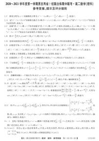 黑吉两省十校2020-2021学年高二上学期期中联考数学（理）试题 PDF版含答案