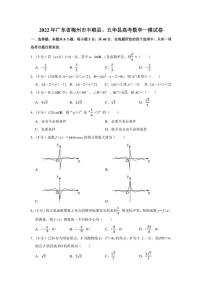 2022年广东省梅州市丰顺县、五华县高考数学一模试卷（学生版+解析版）