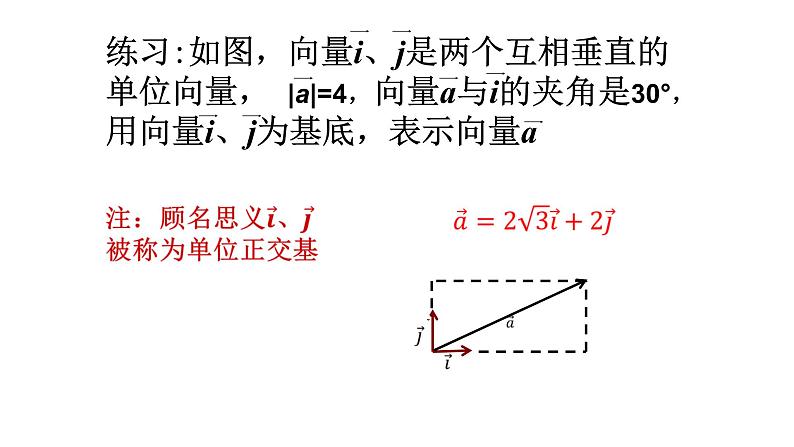 6.3.2 平面向量的正交分解及坐标表示课件PPT06