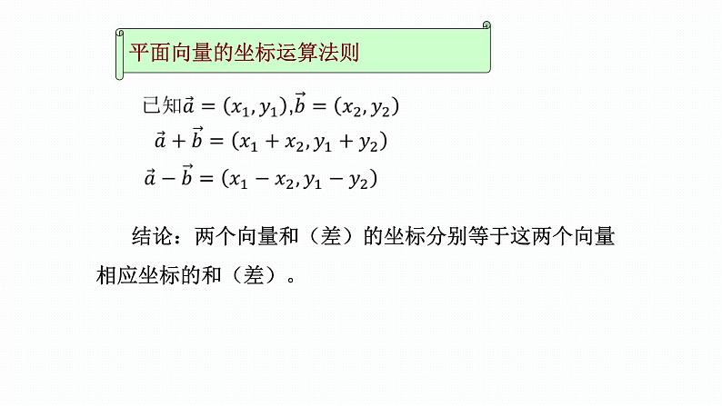 6.3.3 平面向量加、减运算的坐标表示课件PPT第3页