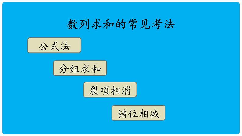 2022届高三数学二轮专题复习-数列的通项与求和 课件第3页