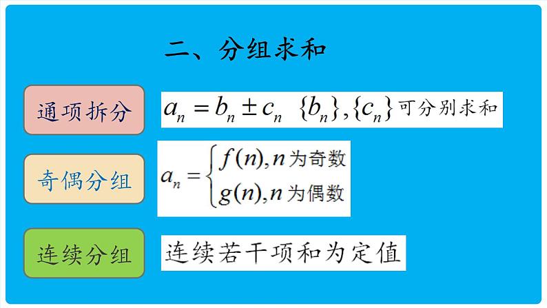 2022届高三数学二轮专题复习-数列的通项与求和 课件05