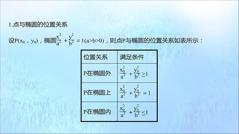 2021_2022学年新教材高中数学第3章圆锥曲线与方程3.1.2第2课时椭圆方程及性质的应用课件苏教版选择性必修第一册03