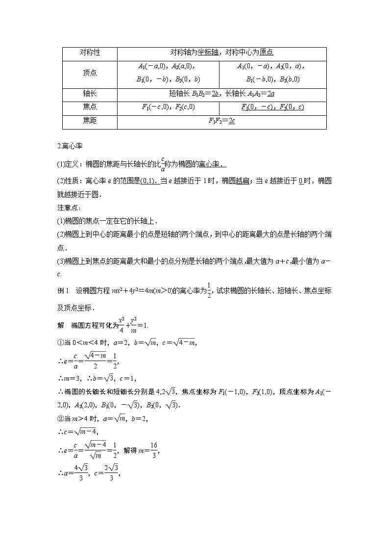 第3章 §3.1 3.1.2　椭圆的几何性质教案02
