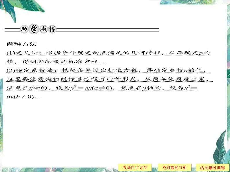 高考数学一轮复习 抛物线 优质课件第6页