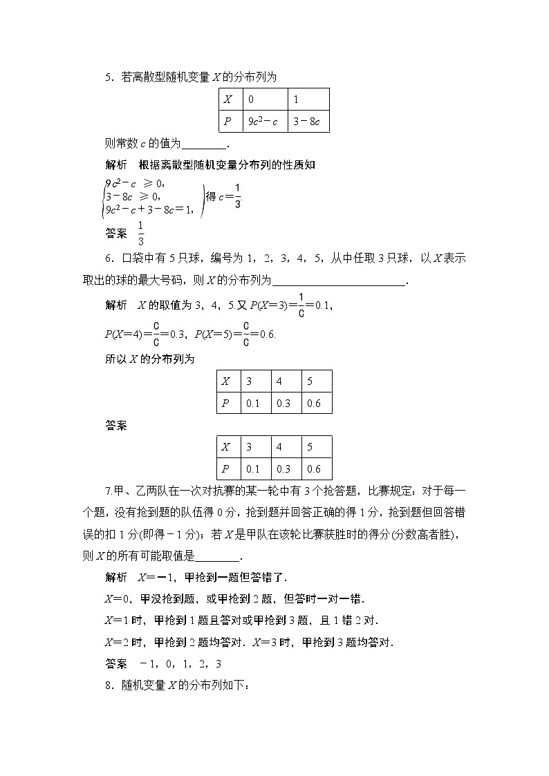 高考复习《离散型随机变量》课时作业12.4第2页