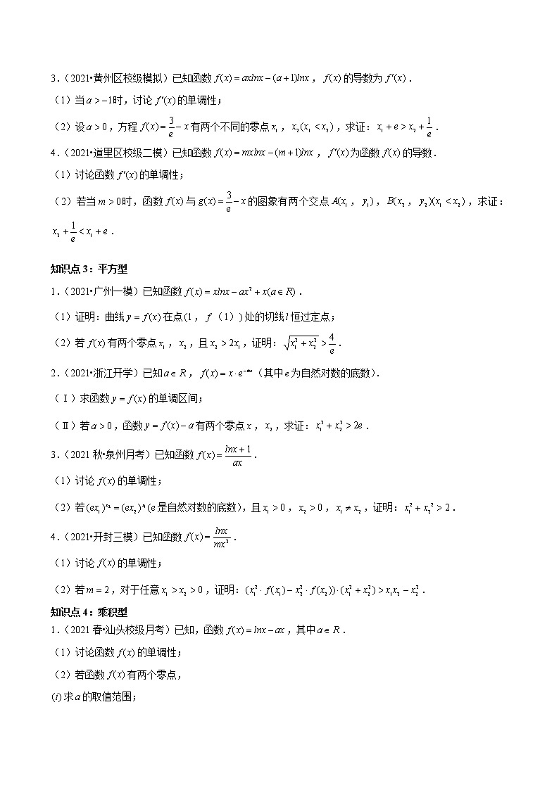 专题07 极值点偏移问题（原卷版）第2页