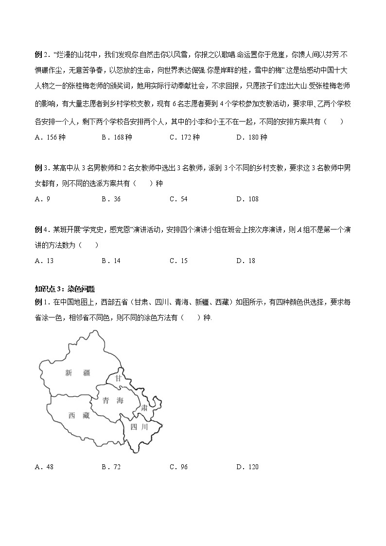 人教A版(2019)高中数学选择性必修第二册 专题11 排列组合与二项式定理经典模型归纳02