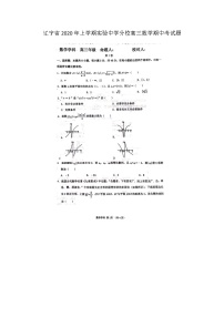 辽宁省年上学期实验中学分校高三数学期中考试题