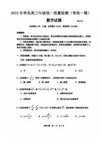 2022年青岛高三年级统一质量检测（青岛一模）数学试题与答案