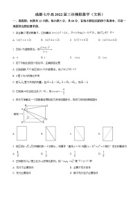 2022届四川省成都市第七中学高三下学期三诊模拟考试数学（文、理）试题及答案