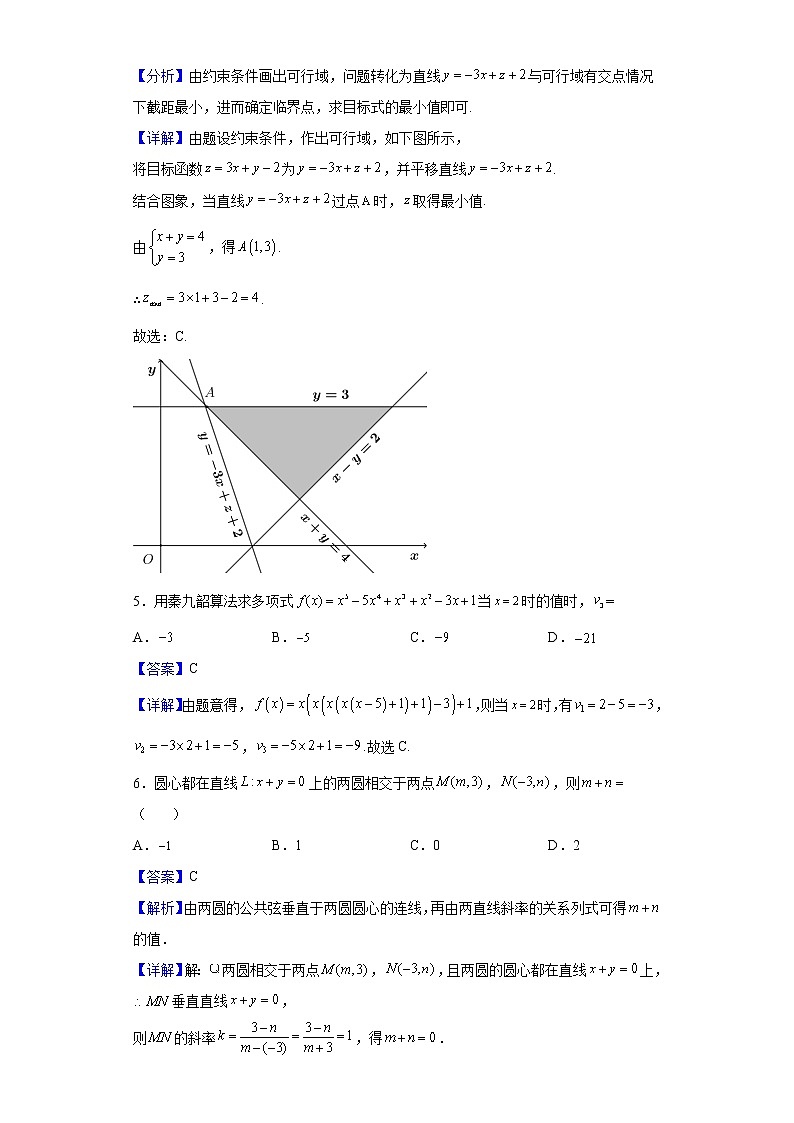 2021-2022学年四川省内江市第六中学高二上学期第二次月考数学（文）试题含解析第3页