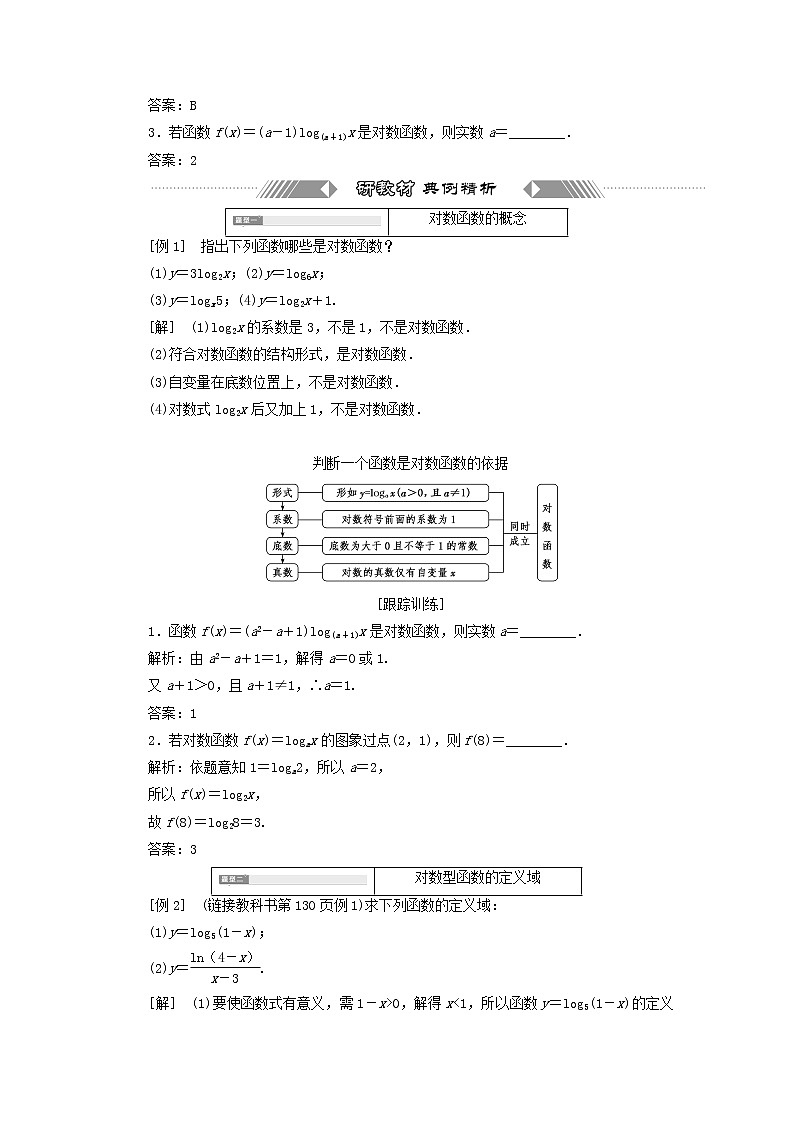 新人教A版高中数学必修第一册第四章指数函数与对数函数4.1对数函数的概念学案02