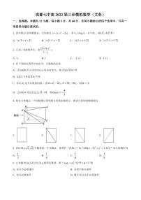 2022年四川成都七中高三三模数学（文）试题及答案