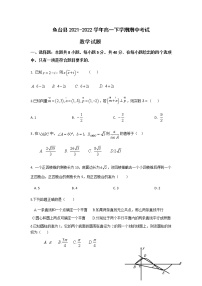 山东省济宁市鱼台县2021-2022学年高一下学期期中考试数学试题（Word版无答案）