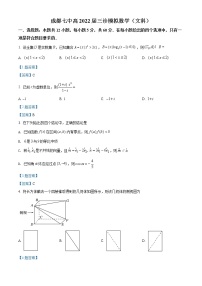 2022成都七中高三下学期三诊模拟考试数学（文）试题含答案