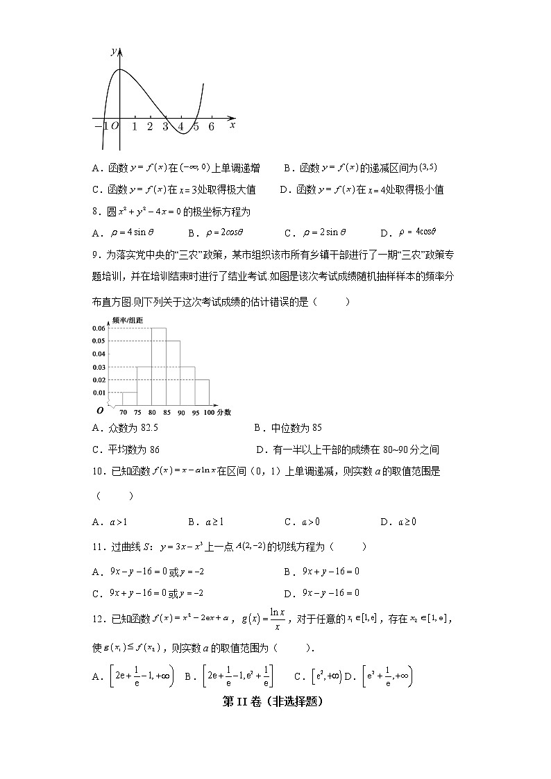 四川省成都市武侯高级中学2021-2022学年高二下学期期中考试数学（文）试题（含答案）02