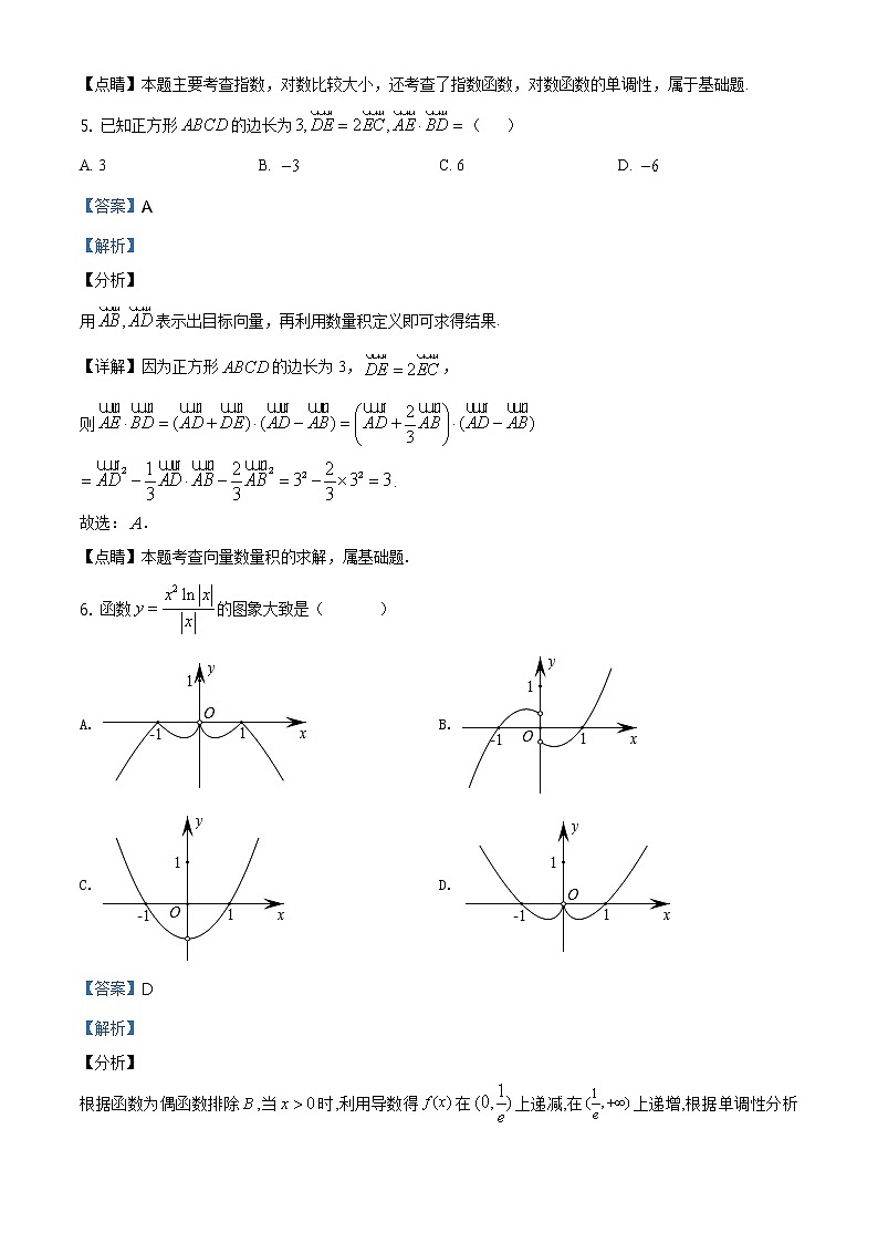 2020届山东省滨州市高三数学二模试题（解析版）第3页