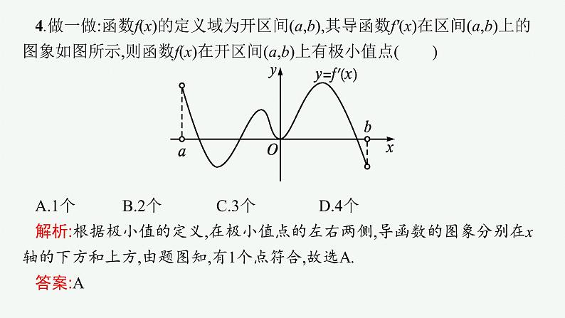 人教A版 (2019)  选择性必修 第二册 5-3-2第1课时　函数的极值课件PPT07