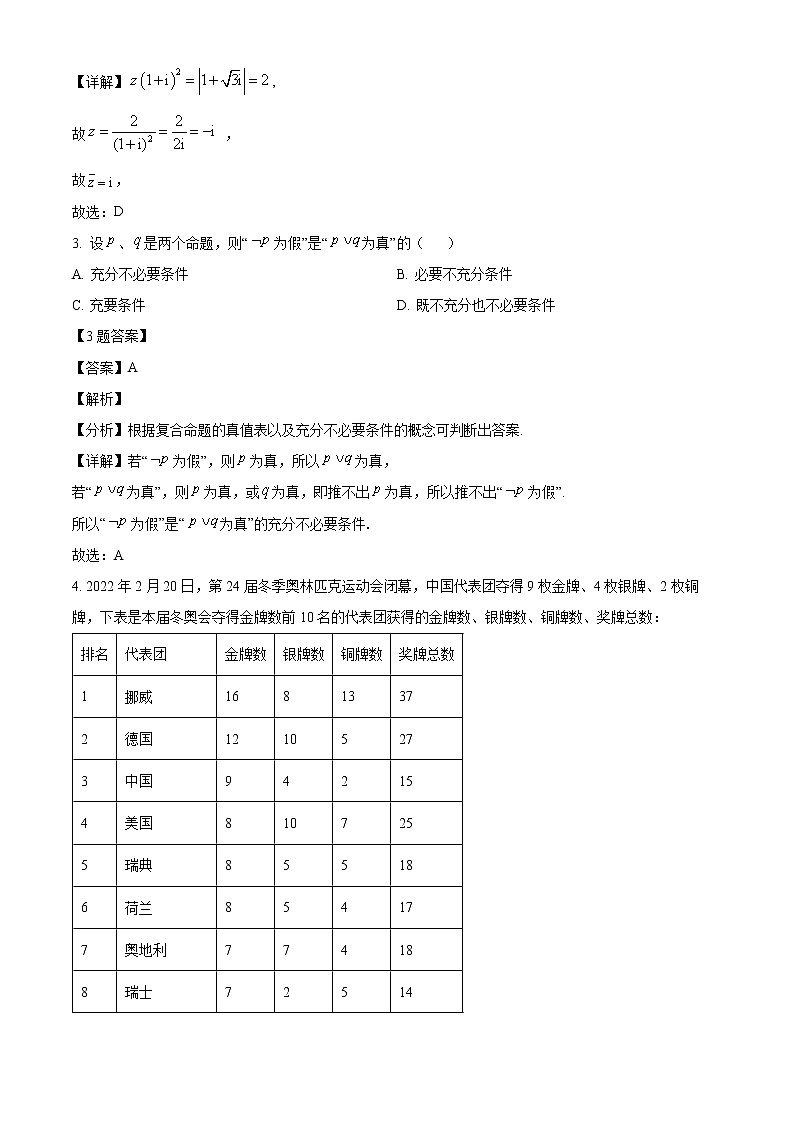 精品解析：内蒙古自治区赤峰市2022届高三模拟考试数学(理科)4月20日试题（解析版）第2页