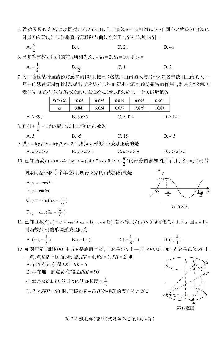 高三数学-理科第2页