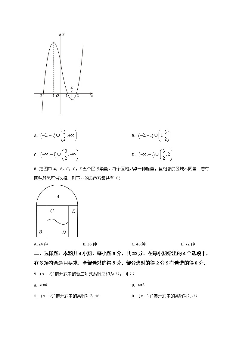 2022黄冈部分重点中学高二下学期期中考试数学含答案02