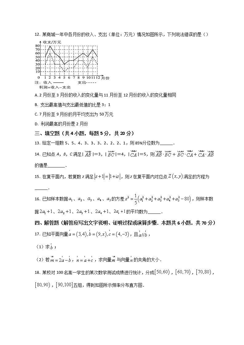 2022吉林吉化一中高一下学期4月期中考试数学试题含答案03