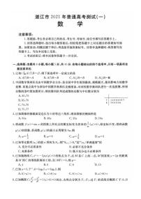 2021届广东省湛江市高三下学期3月普通高考测试（一）数学试题 PDF版