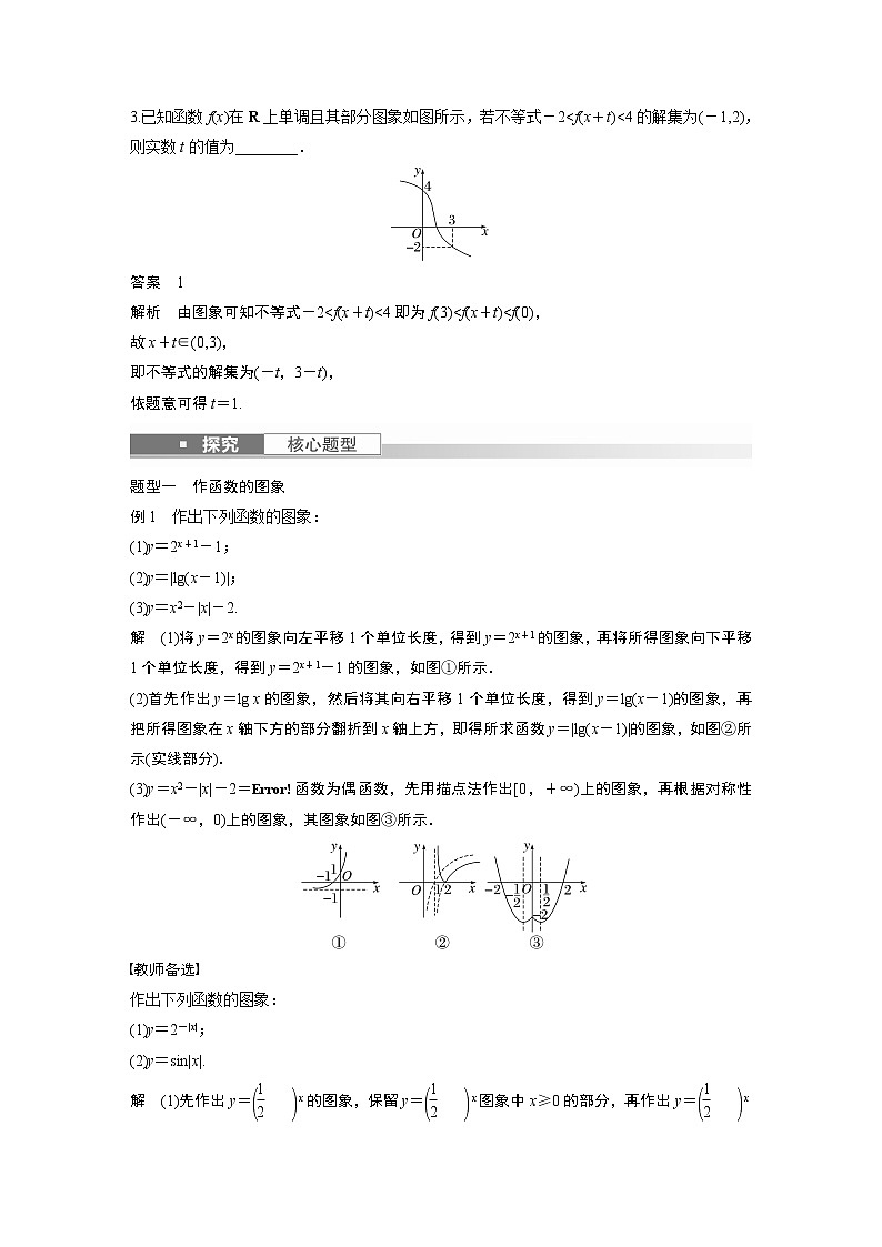 2023版步步高新高考人教A版一轮复习讲义第二章 §2.8　函数的图象第3页