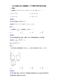 2022届浙江省十校联盟高三下学期开学联考数学试题含解析