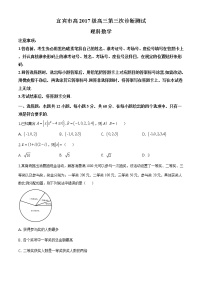 2020届四川省宜宾市高三三诊数学理科卷及答案（文字版）