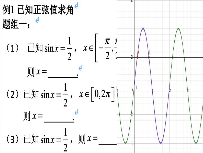 人教版（B版2019课标）高中数学必修三7.3.5已知三角函数值求角   课件05