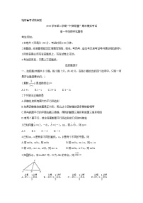 2021浙江省”共美联盟“高一下学期期末模拟考试数学含答案