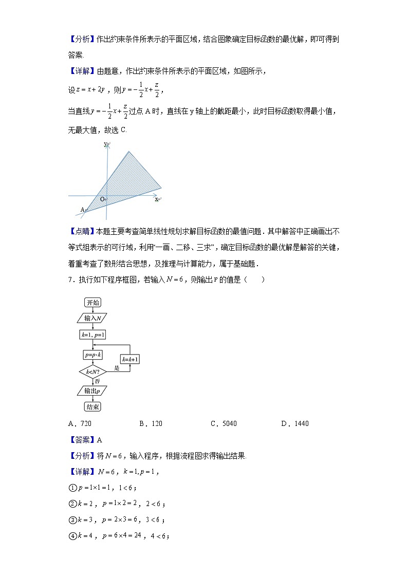 2022届陕西省西安中学高三下学期二模数学（文）试题含解析第3页